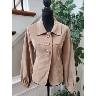 Photo of Erin London Womens Brown Single Breasted Three Buttons Front Coat Size Medium