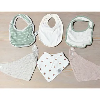 Photo of 6 Assorted Cloth Baby Bib Bundle