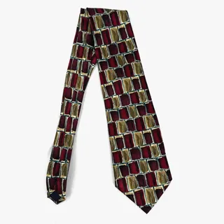 Photo of Vintage J Garcia Collection Mens Silk Tie Abstract Geometric Squares Necktie
