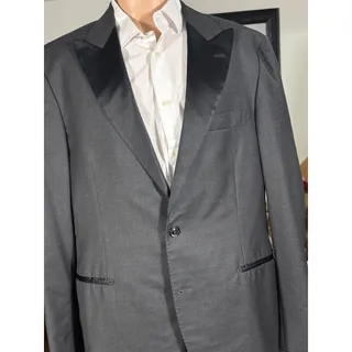 Photo of Copied - Brunello Cucinelli Wool Silk Charcoal Tuxedo Dinner Jacket 54IT 44 US Peak Lapel