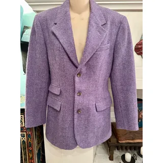 Photo of VINTAGE 80's NEVER WORN RALPH LAUREN TWEED HERRINGBONE BLAZER HUNTING ACKET