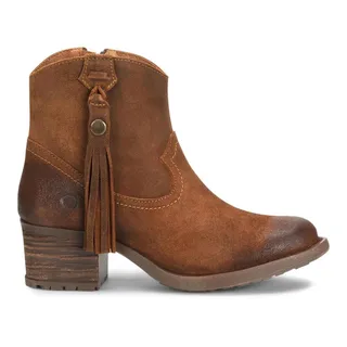 Photo of Born Alondra Brown Suede Women's Western Tassle Booties Size 10