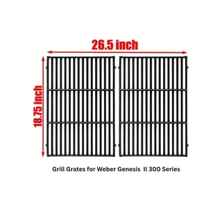 Photo of Grill Grates for Weber Genesis II 300 Series Grills, Total Size: 18.75" x 26.5"