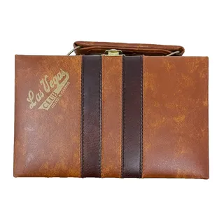 Photo of Las Vegas Club Hotel & Casino Vintage Travel Domino Set Faux Leather