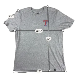 Photo of Elvis Andrus Texas Rangers T Shirt Mens XL Gray 47 Brand MLB Baseball #1 Graphic