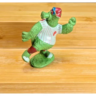Photo of Philadelphia Phillies Phanatic PVC Figurine Pitching No 5 of 8 Set Vintage 1987!