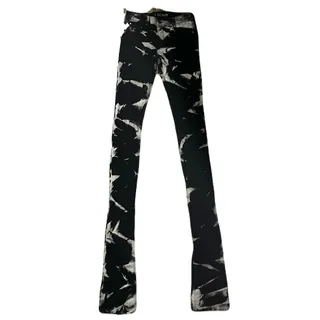 Photo of Si Tu Veux Black & Gray Superstack Jeans Size 32