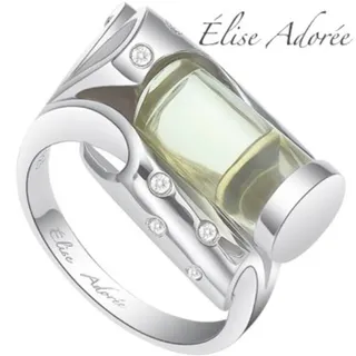 Photo of Elise Adoree Women's Designer Ring - Sterling Silver Plated in Platinum - Size 7
