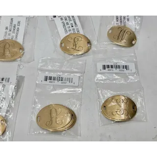 Photo of T - Beaucoup Designs Jewelry The Laiton Collection Brass Initial Letter Charm