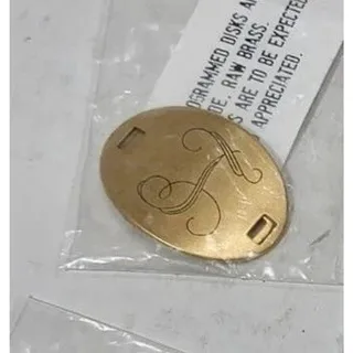 Photo of T - Beaucoup Designs Jewelry The Laiton Collection Brass Initial Letter Charm