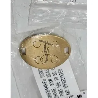 Photo of “F” Beaucoup Designs Jewelry The Laiton Collection Brass Initial Letter Charm
