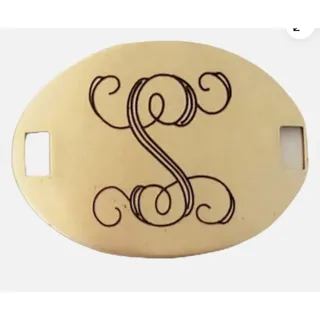 Photo of “S” Beaucoup Designs Jewelry The Laiton Collection Brass Initial Letter Charm