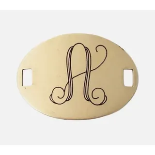 Photo of “A” Beaucoup Designs Jewelry The Laiton Collection Brass Initial Letter Charm