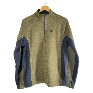 Photo of Spyder Outbound Core Half Zip Sweater Mens Large Green Heathered Jacket 44