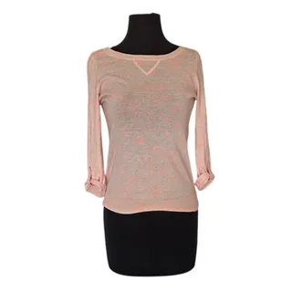 Photo of Ann Taylor Loft Lightweight Pink/Coral Heathered Sweater - S