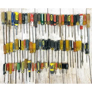 Photo of Large Lot Approx 75 USA Screwdrivers - Stanley Klein Western Auto Sears +