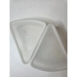 Photo of Vintage Tupperware Clear Pie Containers Set of 2 Storage Keepers Retro