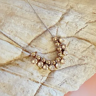 Photo of Chic VTG 1980s Gold-Tone Rhinestone Beaded 16" Dainty Cable Chain + 3" Extender