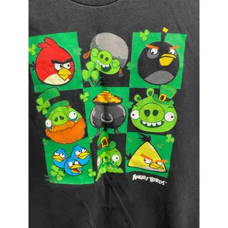 Photo of Angry Birds Fifth Sun St Patricks Day Black Graphic T Shirt XL Pre Owned
