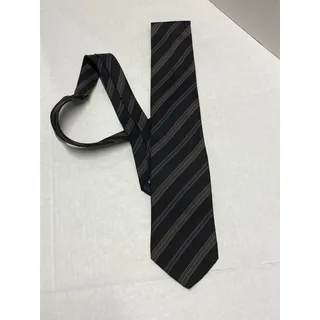 Photo of John Comfort London Black Stripe All Silk Mens Tie Pre Owned