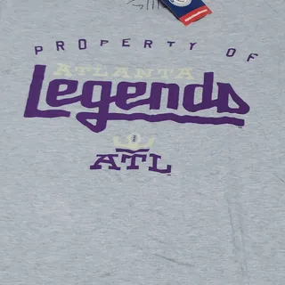 Photo of Atlanta Legends AAF G‑III Sports T‑Shirt Med Heather Grey Property Of Design NWT