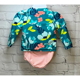 Photo of Carter’s Simple Joys Floral Long Sleeve 2pc Swimsuit (Size 3-6M)  