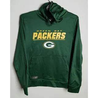 Photo of NFL Team Apparel Green Bay Packers Hoodie Men M NWT Performance Green Sweatshirt