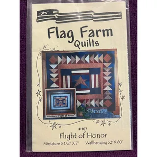 Photo of quilt pattern flag farm quilt flight of honor miniature and wall hanging