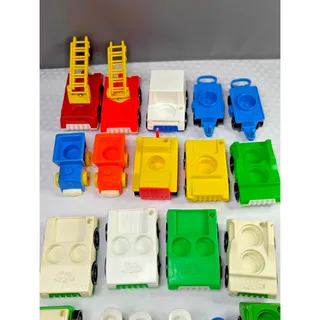 Photo of Lot of 16 Vintage Fisher-Price Little People Vehicles + 4 Little People Figures