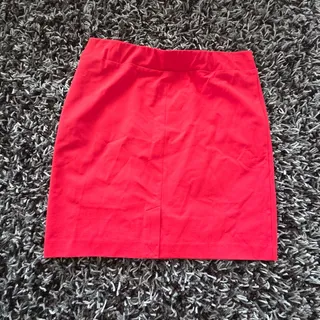 Photo of J. Jill Red Elastic Waist Stretchy Pencil Skirt - XL