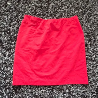 Photo of J. Jill Red Elastic Waist Stretchy Pencil Skirt - XL