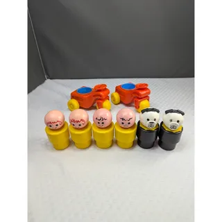 Photo of Lot of 8 Vintage Fisher Price Large Little People Figures & 2 Trikes