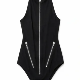 Photo of I.AM.GIA Black Zippered Bodysuit | Stretch Fit | Never Worn