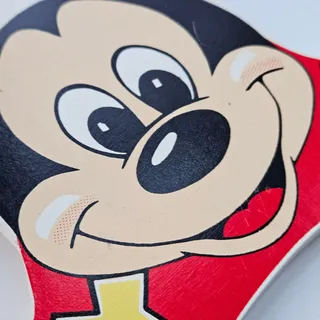 Photo of Vintage Mid-Century Disney Mickey Mouse Wooden Hanger | 1960 Nursery Wall Decor