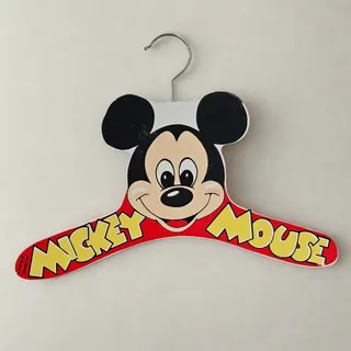 Photo of Vintage Mid-Century Disney Mickey Mouse Wooden Hanger | 1960 Nursery Wall Decor