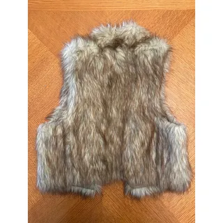 Photo of LOFT Faux Fur Vest XS/S Brown Cream Boho Western Après Ski Cozy Chic