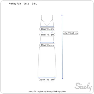 Photo of vanity fair negligee slip Vintage black nightgown