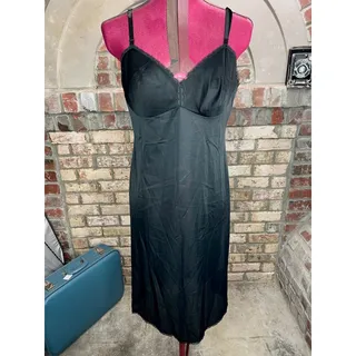 Photo of vanity fair negligee slip Vintage black nightgown