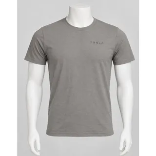 Photo of Tesla Mens XS Gray Logo Short Sleeve Cotton T Shirt Pre Owned