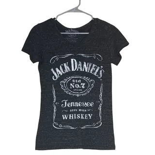 Photo of Jack Daniel's Women's Charcoal Whiskey Logo Graphic T-Shirt Size L