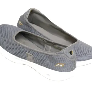 Photo of Skechers Women’s Flats Size 6 Go Step Lite Gray Knit Slip-on Athleisure Comfy
