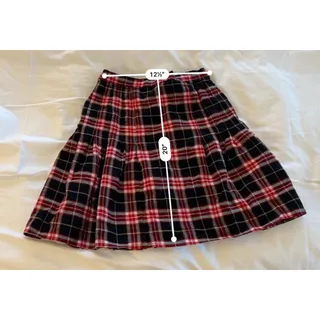 Photo of Vintage NY Collection Women's Plaid Migi Skirt Black Size Petite Medium EUC