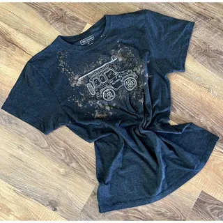 Photo of Klean Kanteen Adventure Black Gray Bleached Upcycled T-shirt, Size Medium EUC