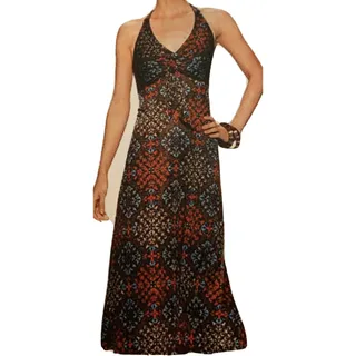 Photo of PULL-OVER CALF-LENGTH HALTER DRESS Size 8 $350