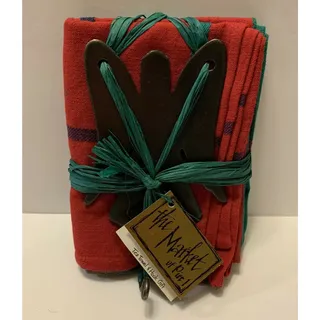 Photo of Pier 1 Metal Angel Hook Tea Towel Set (2) Dish Towels Christmas New
