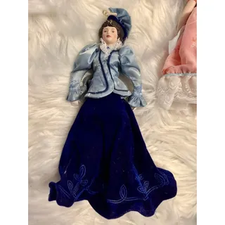 Photo of Vintage AVON Fashion of American Times Porcelain Dolls - set of two - 1987 & 1988