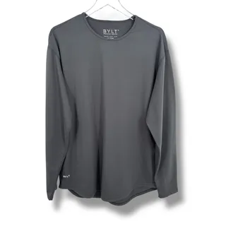 Photo of Bylt shirt men's XL Drop Cut premium basics Bylt blend long sleeve T shirt gray