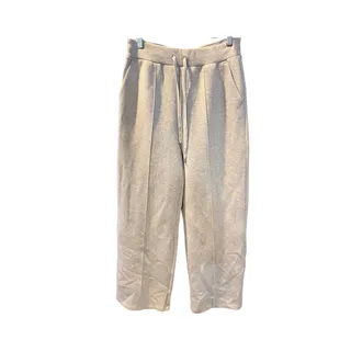 Photo of light heather grey CALIA soft scuba wide-leg pants