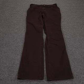 Photo of Carhartt Pants Womens 12 Tall Brown Canvas Carpenter Loose Fit Workwear 34x33