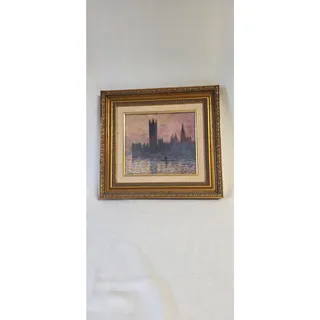 Photo of Monet Houses of Parliament Print Gold Frame London Impressionist